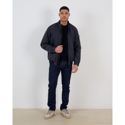 Stone Island Crinkle Jacket Navy Blue