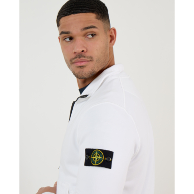 Stone Island Zip-up Sweatshirt White