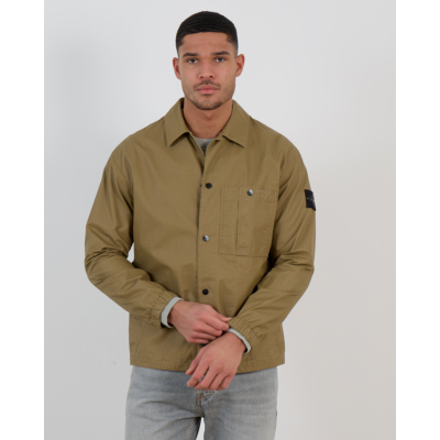 Stone Island Zip-up Overshirt Military Green