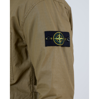 Stone Island Zip-up Overshirt Military Green