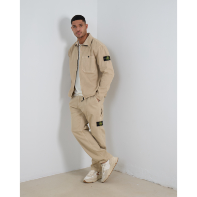 Stone Island Zip-Up Overshirt Desert