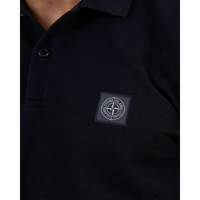Stone Island Polo Korte Mouw Navy Blauw
