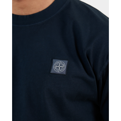 Stone Island Logo T-shirt Donker Blauw