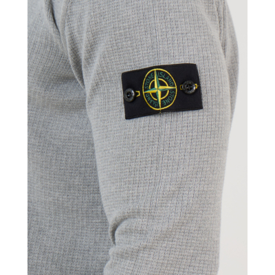 Stone Island Polo Lange Mouw Pearl Grey Melange
