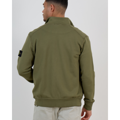 Stone Island Track Jacket Cotton Fleece Military Green