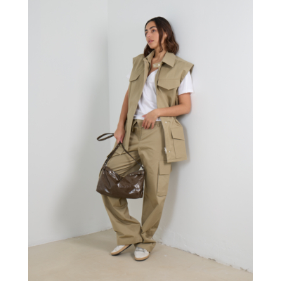 Iro Iziel Lang Gilet Zand