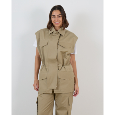 Iro Iziel Lang Gilet Zand