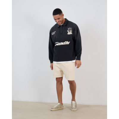 Hopeium Football Polo Trui Antraciet