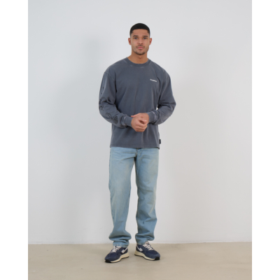 Hopeium L/S Tekst Printed Shirt met Lange Mouwen Grijs