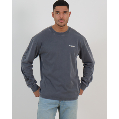 Hopeium L/S Tekst Printed Shirt met Lange Mouwen Grijs
