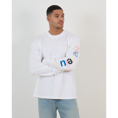 Hopeium Protect Your Peace Tee Lange Mouwen Wit