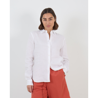 Aspesi Linnen Blouse Laneg Mouw Wit
