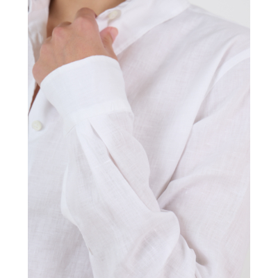 Aspesi Linnen Blouse Laneg Mouw Wit
