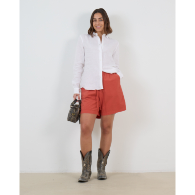 Aspesi Linnen Blouse Laneg Mouw Wit
