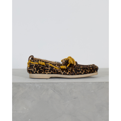Golden Goose Cruise Loafer in Leopard Print Pony Skin