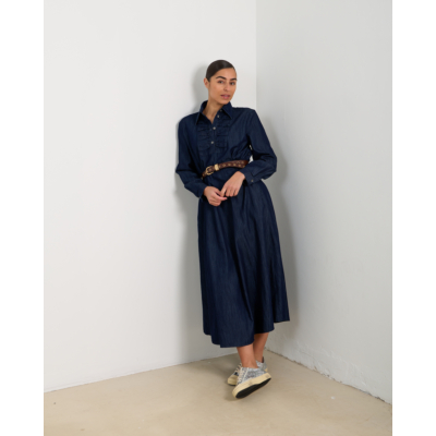 Luisa Cerano Maxi jurk denim