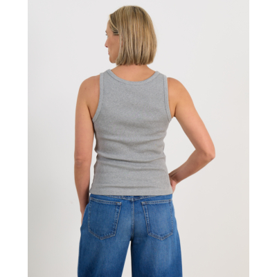 Closed Stretchy Aangesloten Hemdje Grijs