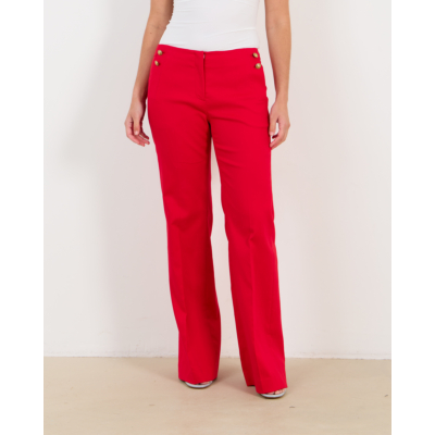 Luisa Cerano Pantalon cherry red