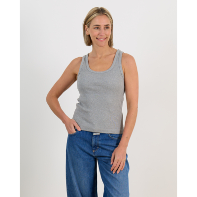 Closed Stretchy Aangesloten Hemdje Grijs