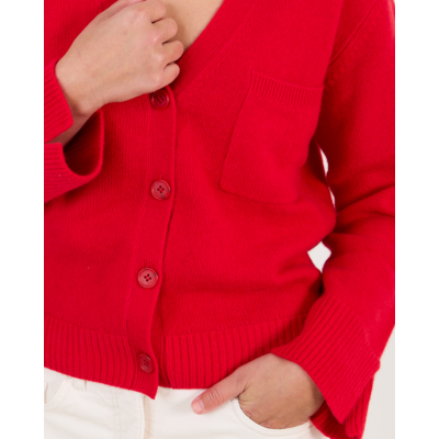 Luisa Cerano Vest cherry red