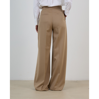 Max Mara Main Wollen Wide Leg Pantalon Camel Beige
