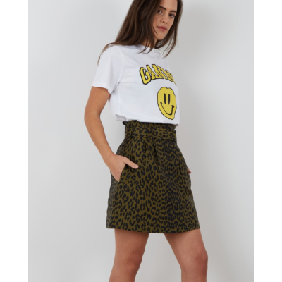 Ganni Jersey t-shirt smiley yellow