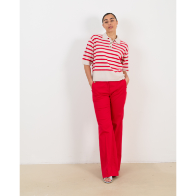 Luisa Cerano Pantalon cherry red