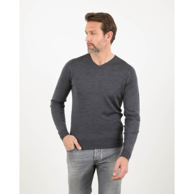 John Smedley Sweater v-neck anthra
