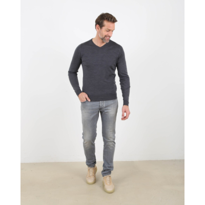 John Smedley Sweater v-neck anthra