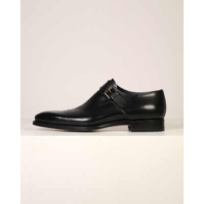 Santoni  Buckle Black Leather