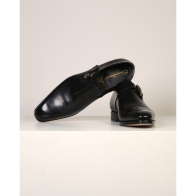 Santoni  Buckle Black Leather