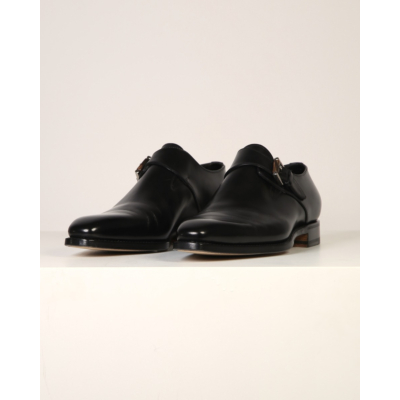 Santoni  Buckle Black Leather