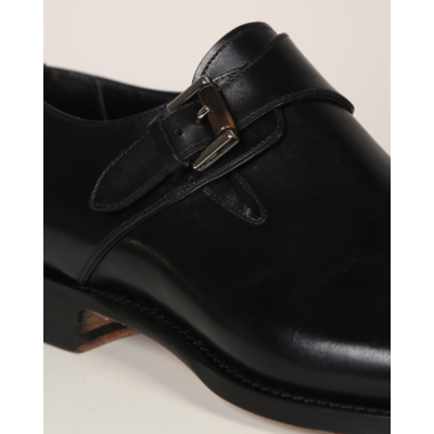 Santoni  Buckle Black Leather