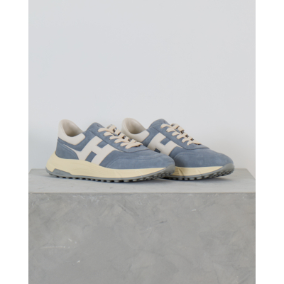 Hogan Hyperlight Suede Sneaker Denim Blauw