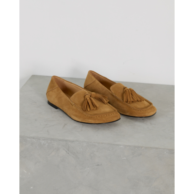 Dear Frances Drew Loafer Caramel Suede