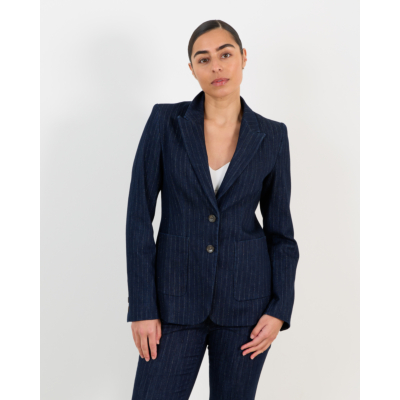Luisa Cerano Blazer denim pinstripe
