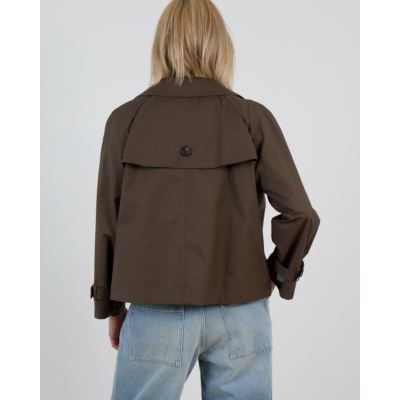 'S Max Mara  Korte Waterafstotende Twill Trenchcoat Groen