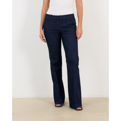 Luisa Cerano Pantalon denim pinstripe