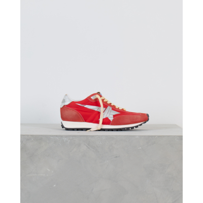 Golden Goose Running Marathon M77 Sneaker Nylon Rood Zilver