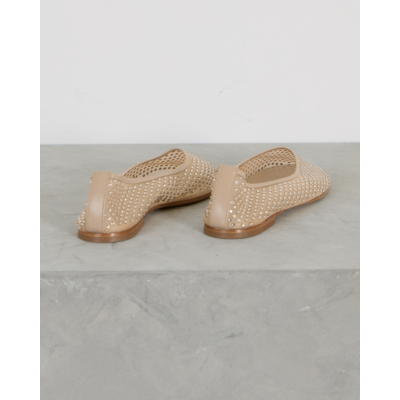 Dear Frances Balla Mesh Pump Crystal Beige