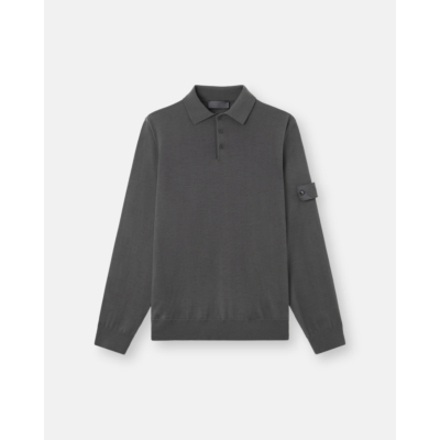 Stone Island Ghost Polo Long Sleeve Dark Grey