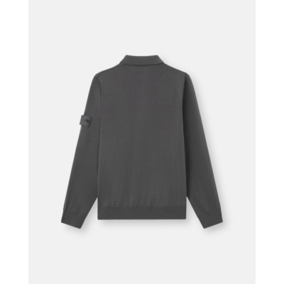 Stone Island Ghost Polo Long Sleeve Dark Grey