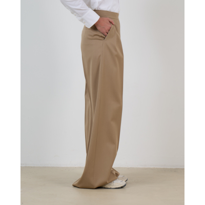 Max Mara Main Wollen Wide Leg Pantalon Camel Beige