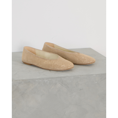 Odare Lilly Suède Ballerina met strass details Taupe