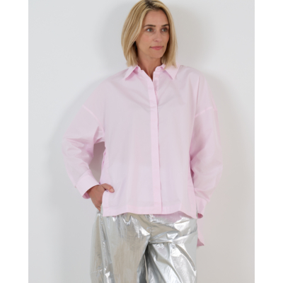 Tibi Gabe Overshirt Blouse Roze