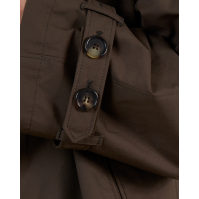 'S Max Mara  Korte Waterafstotende Twill Trenchcoat Groen