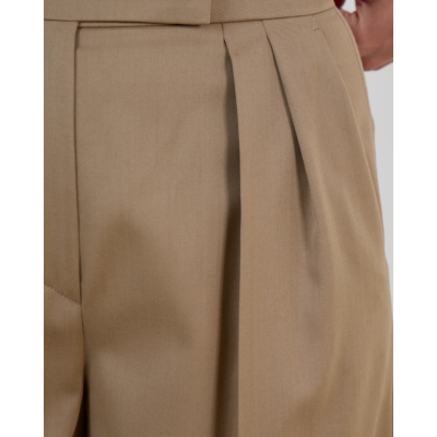 Max Mara Main Wollen Wide Leg Pantalon Camel Beige