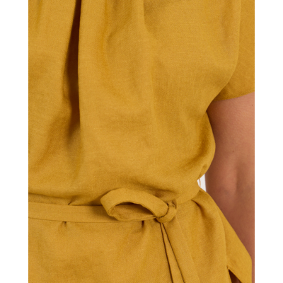 Natan Elton Blouse Korte Mouw Oker