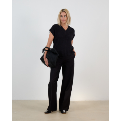 Joseph Yukio Gabardine Stretch Pantalon Zwart