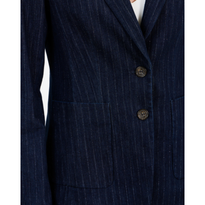 Luisa Cerano Blazer denim pinstripe